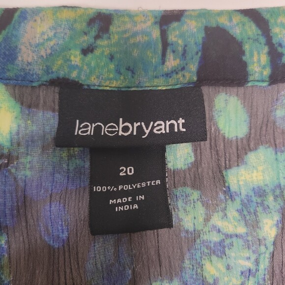 Lane Bryant batik sheer racer back tunic top size 20 - Picture 3 of 8